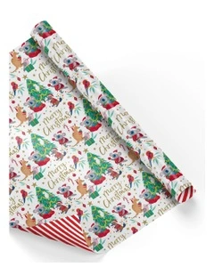 Christmas Roll Wrap in White