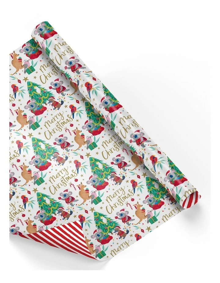 Christmas Roll Wrap in White image 1