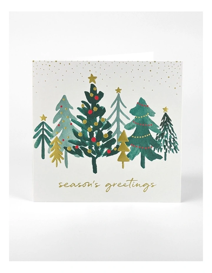 Charity Boxed Christmas Cards - Forest Green image 2
