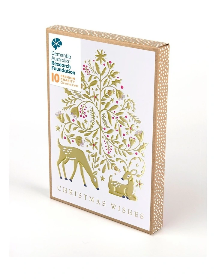 Charity Boxed Christmas Cards - Opulent Deers image 1