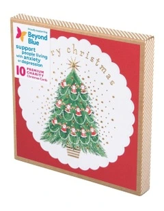 Beyond Blue Merry Santa's Charity Christmas Cards 10 Pack