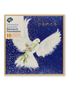 Dementia Australia Research Foundation Charity Boxed Christmas cards  Dove for Peace Design