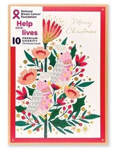 National Breast Cancer Foundation Charity Boxed Christmas cards Galah Greetings Design
