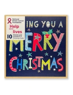 National Breast Cancer Foundation Charity Boxed Christmas cards Bingo Bango Type