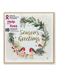 National Breast Cancer Foundation Charity Boxed Christmas cards Robin Joy Design