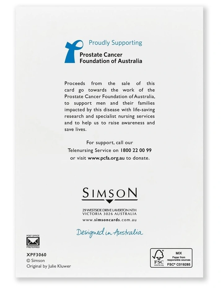 Prostate Cancer Foundation of Australia Charity Boxed Christmas cards Robin Sprig Design image 4