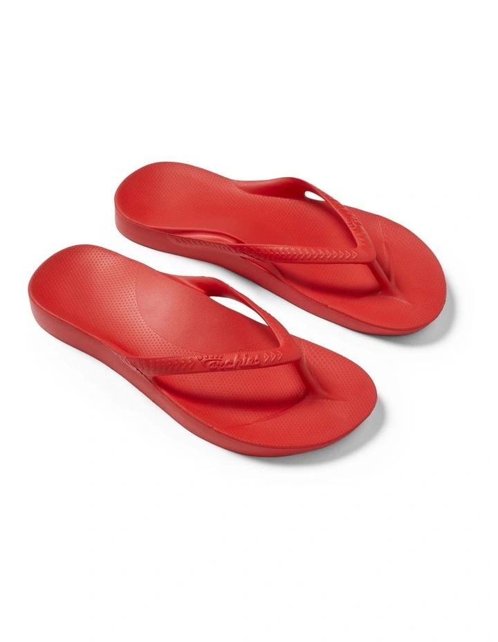 Arch Support Thongs in Chilli Red image 6