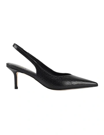 Yory Slingback Kitten Heels in Black