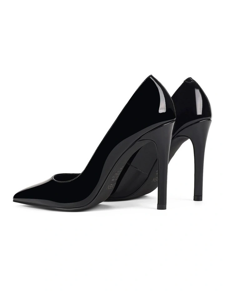 Cicely Stiletto Pumps in Black Patent image 3