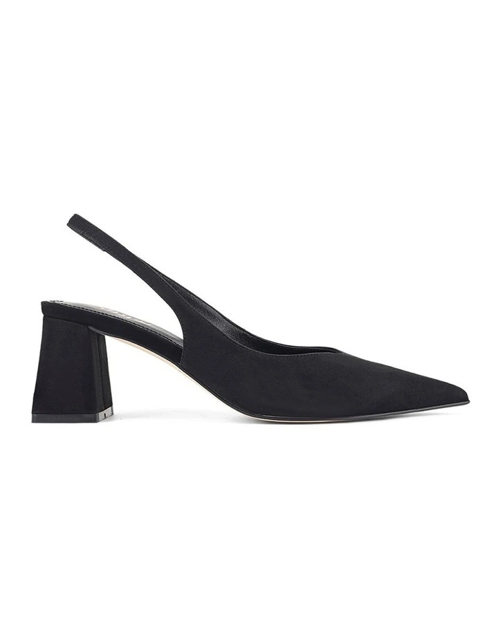 Yankee Slingback Block Heel in Black Suede image 1