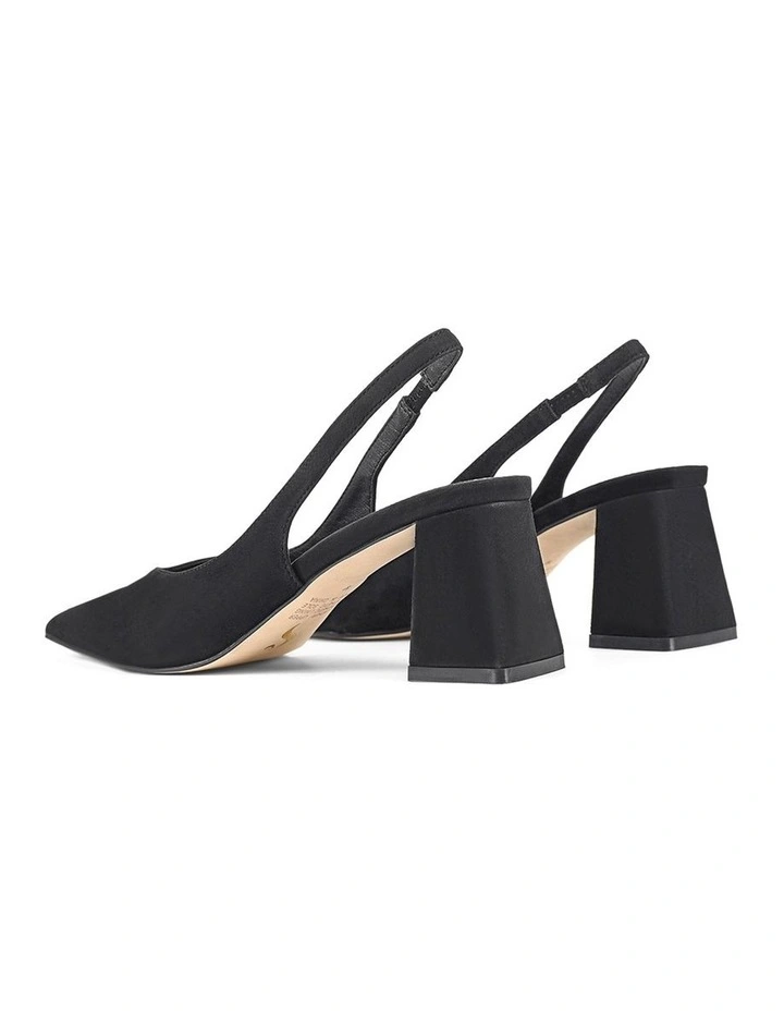 Yankee Slingback Block Heel in Black Suede image 3