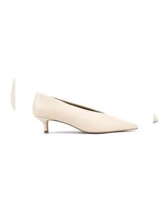 Flynn Point Toe Pumps in Cream White