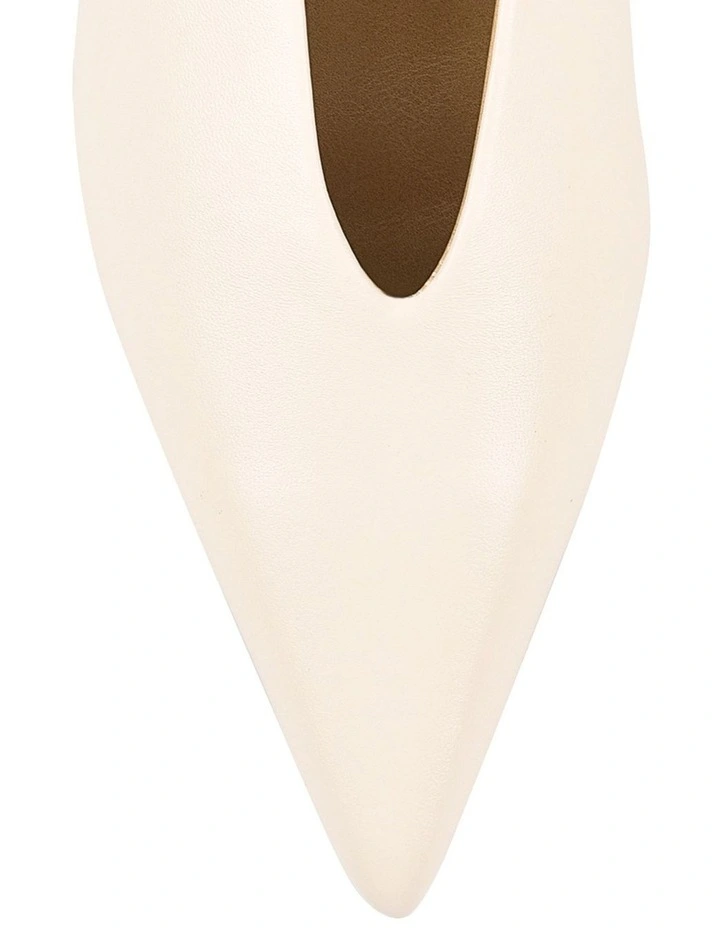 Flynn Point Toe Pumps in Cream White image 5