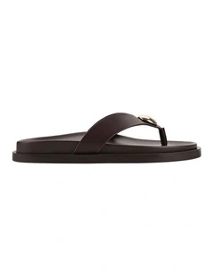 Lani Footbed Sandals in Chocolate Brown