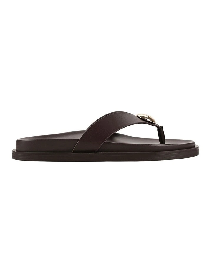 Lani Footbed Sandals in Chocolate Brown image 1