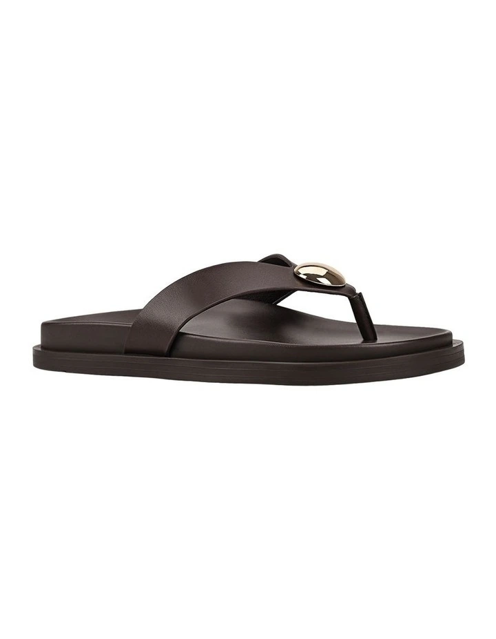 Lani Footbed Sandals in Chocolate Brown image 2