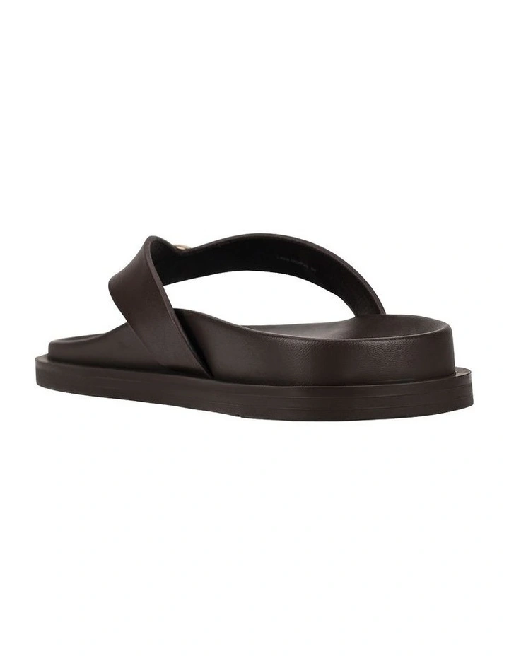 Lani Footbed Sandals in Chocolate Brown image 4