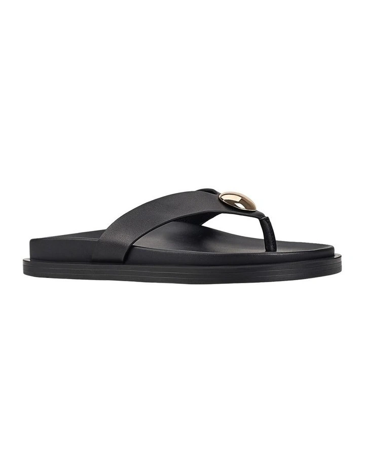 Lani Footbed Sandals in Black image 3