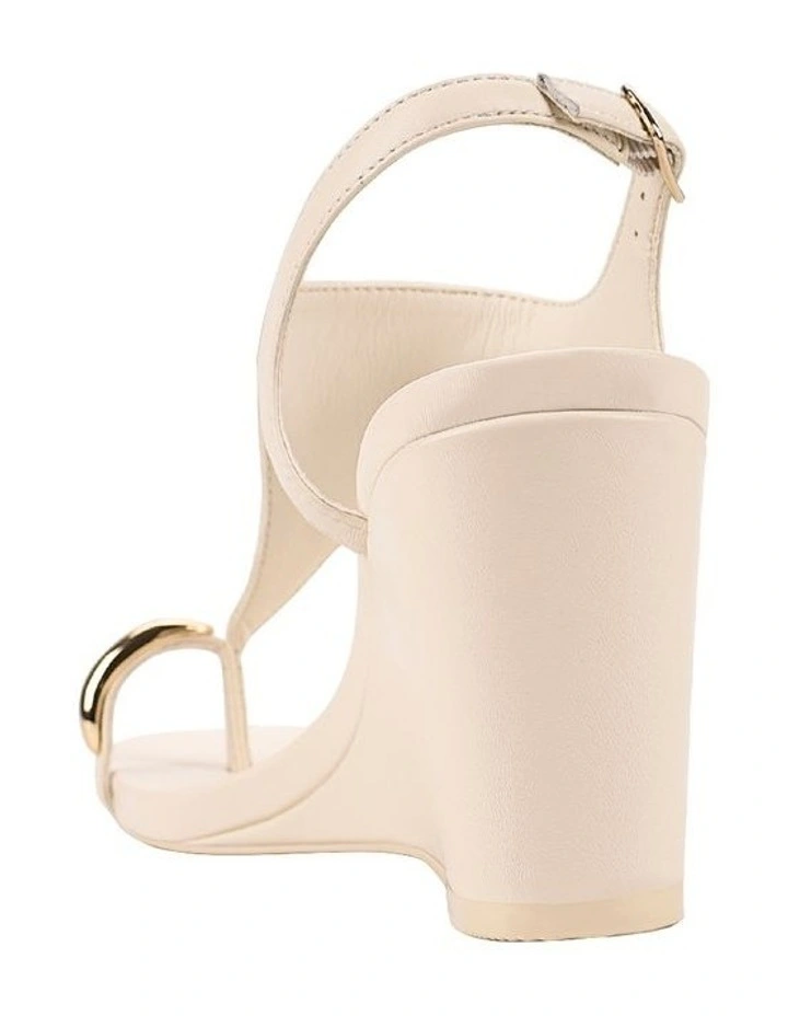Melbourne Strappy Wedges Sandal in Cream White image 4