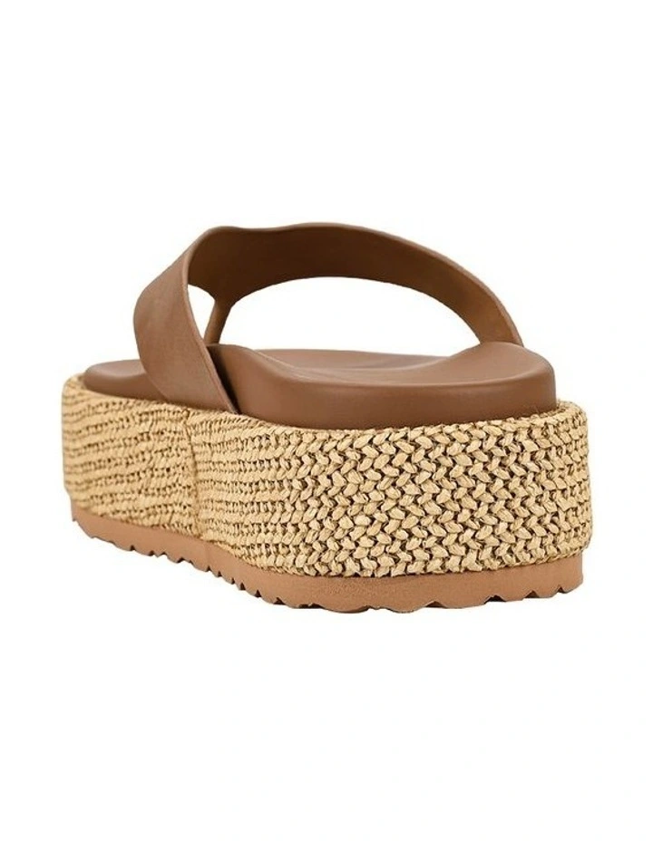 Apple Flatform Sandals in Natural Weave/Tan image 5