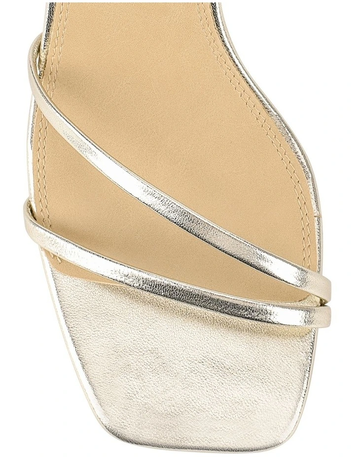 Saffron Strappy Heels in Gold Metallic image 5