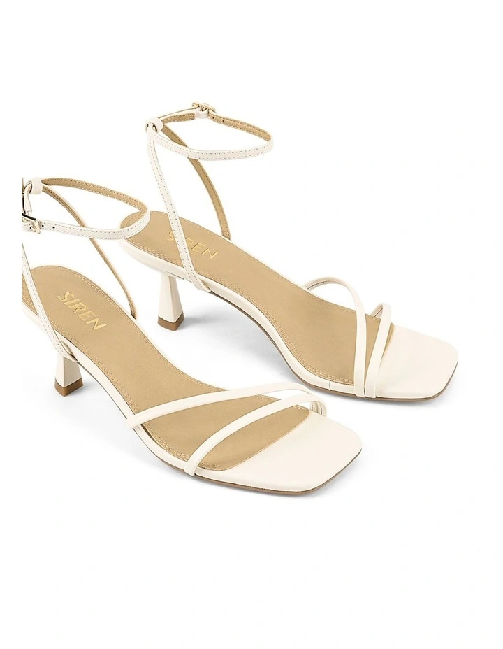 Saffron Strappy Heels in Chalk White image 2