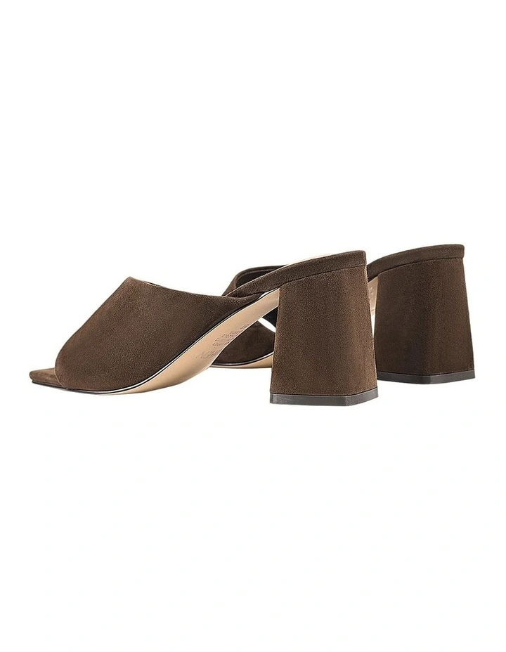 Stanton Block Heel Mules in Chocolate Brown image 4