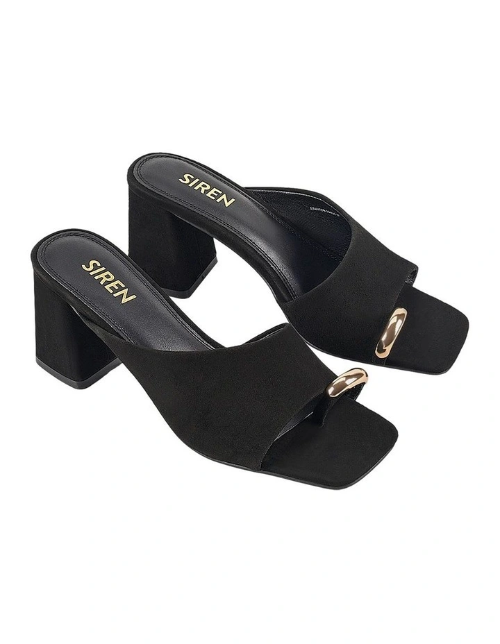 Stanton Block Heel Mules in Black Suede image 3