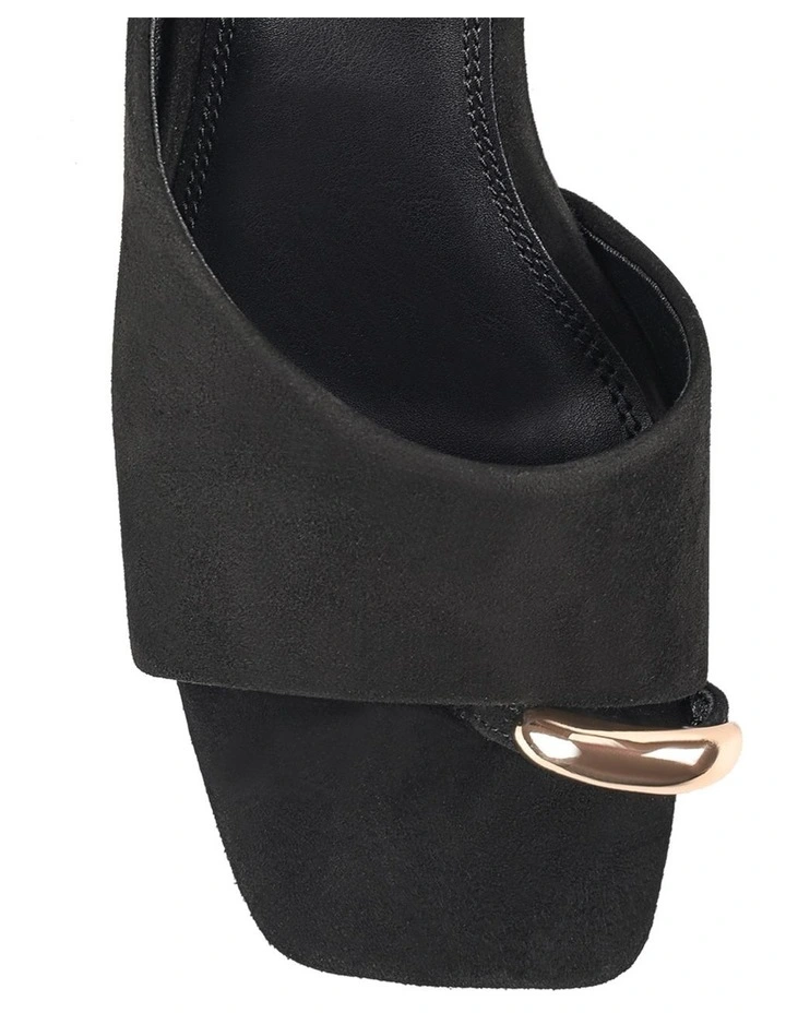Stanton Block Heel Mules in Black Suede image 5