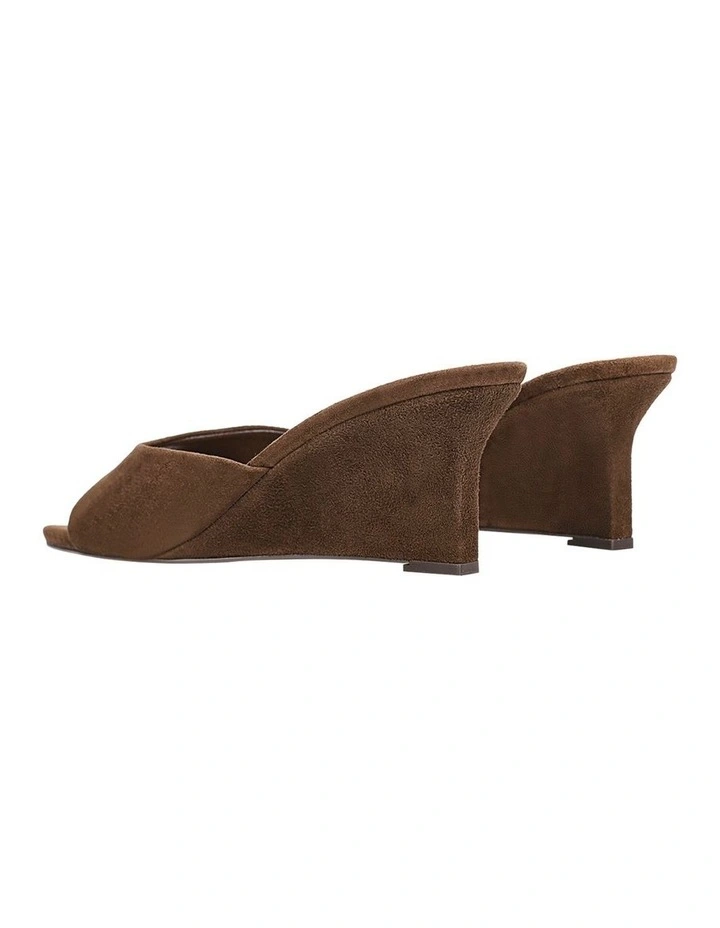 Aurora Mule Wedges in Chocolate Suede image 3