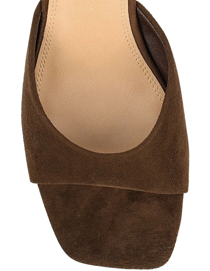 Aurora Mule Wedges in Chocolate Suede image 4