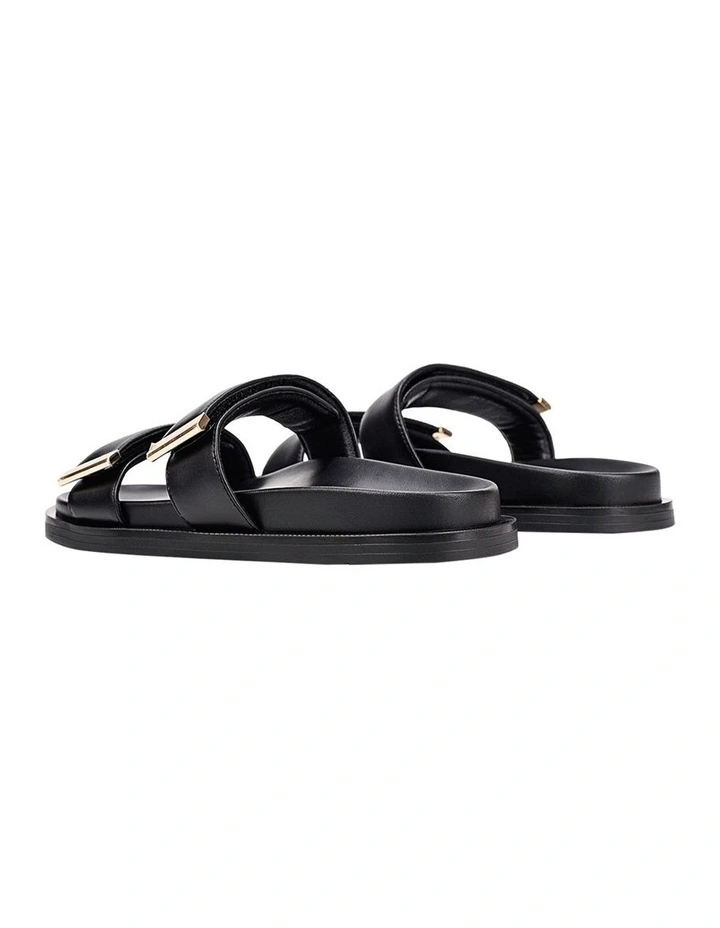 Lance Footbed Slides in Black image 3