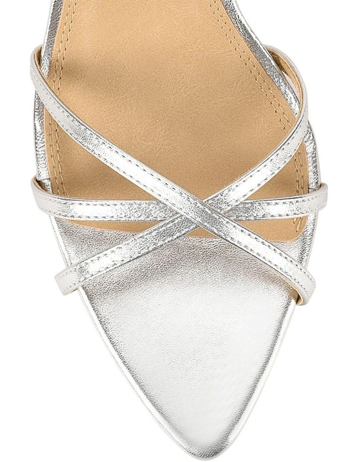 Madison Point Toe Strappy Heel in Silver image 5