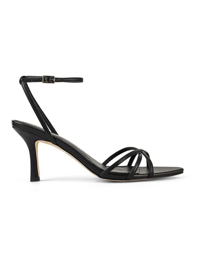 Madison Point Toe Strappy Heel in Black image 1