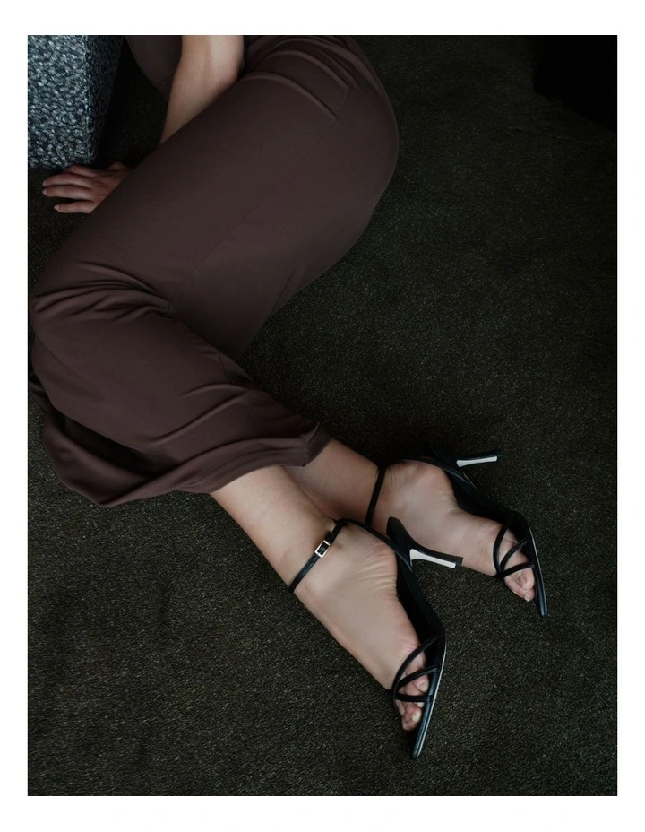 Madison Point Toe Strappy Heel in Black image 2