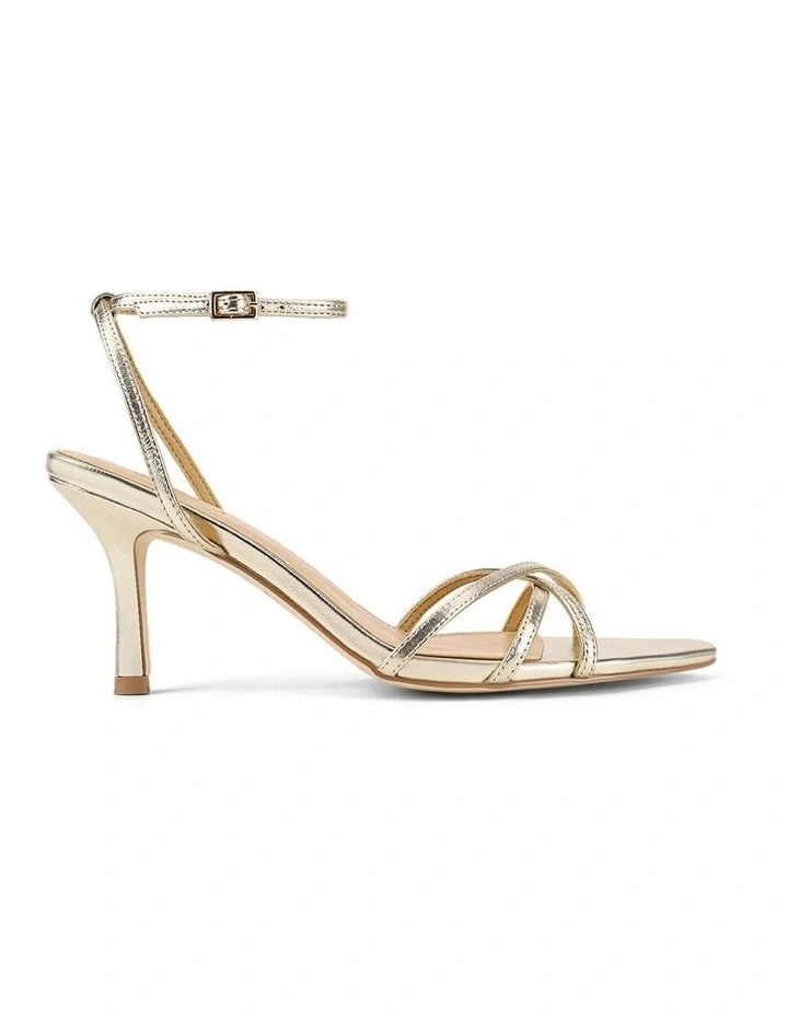 Madison Point Toe Strappy Heel in Gold image 1