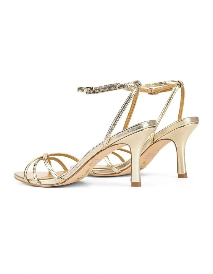 Madison Point Toe Strappy Heel in Gold image 4