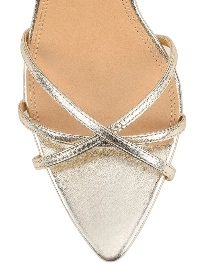 Madison Point Toe Strappy Heel in Gold image 5