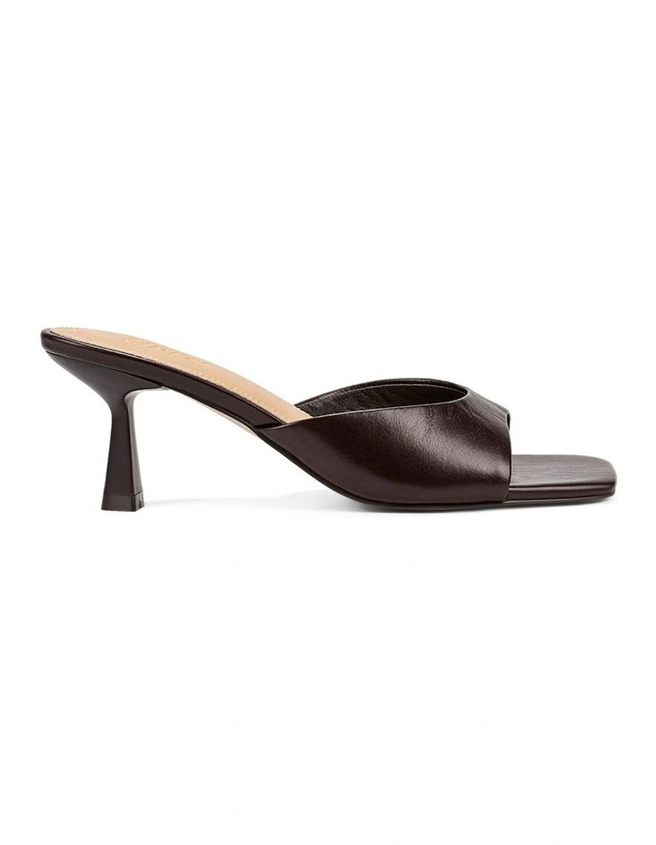 Sadie Heeled Mules in Chocolate Brown Vintage image 1