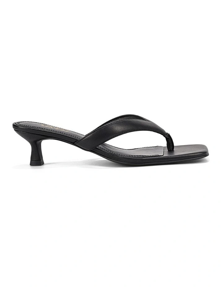 Sophie Thong Heels in Black Leather image 1