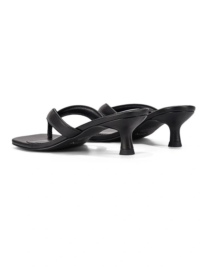 Sophie Thong Heels in Black Leather image 3