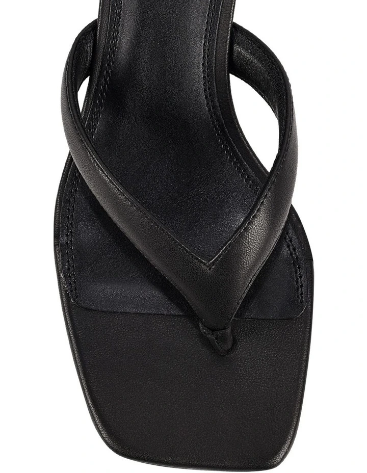 Sophie Thong Heels in Black Leather image 4