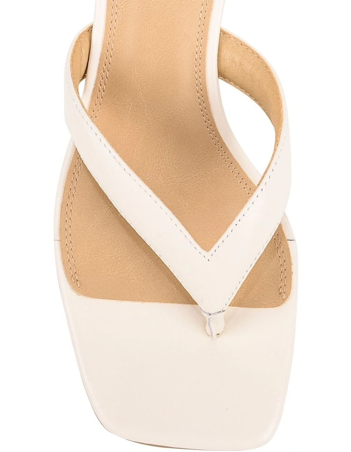 Sophie Thong Heels in Chalk White Leather image 5
