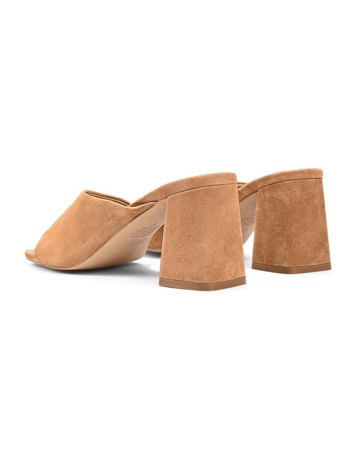 Stanton Block Heel Mules in Camel Tan Suede image 3