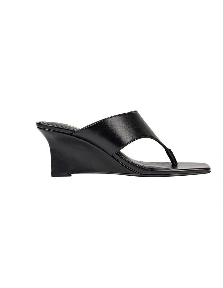 Aurelia Thong Wedges in Black Vintage image 1