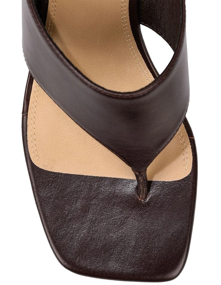 Aurelia Thong Wedges in Chocolate Brown Vintage image 5