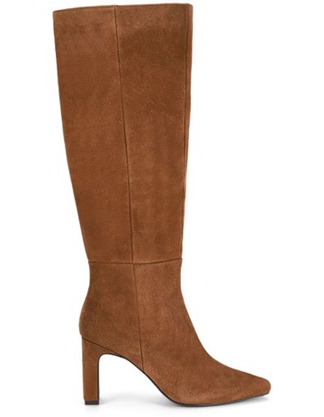 Cacey Long Boots in Tobacco Suede
