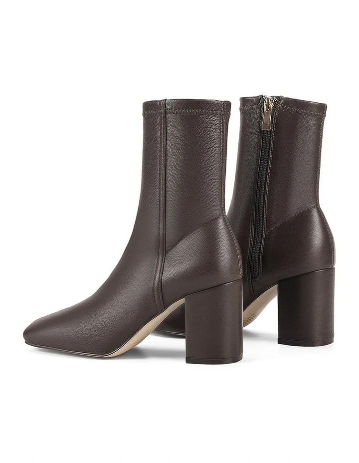Emily Ankle Boots in Chocolate Brown image 3