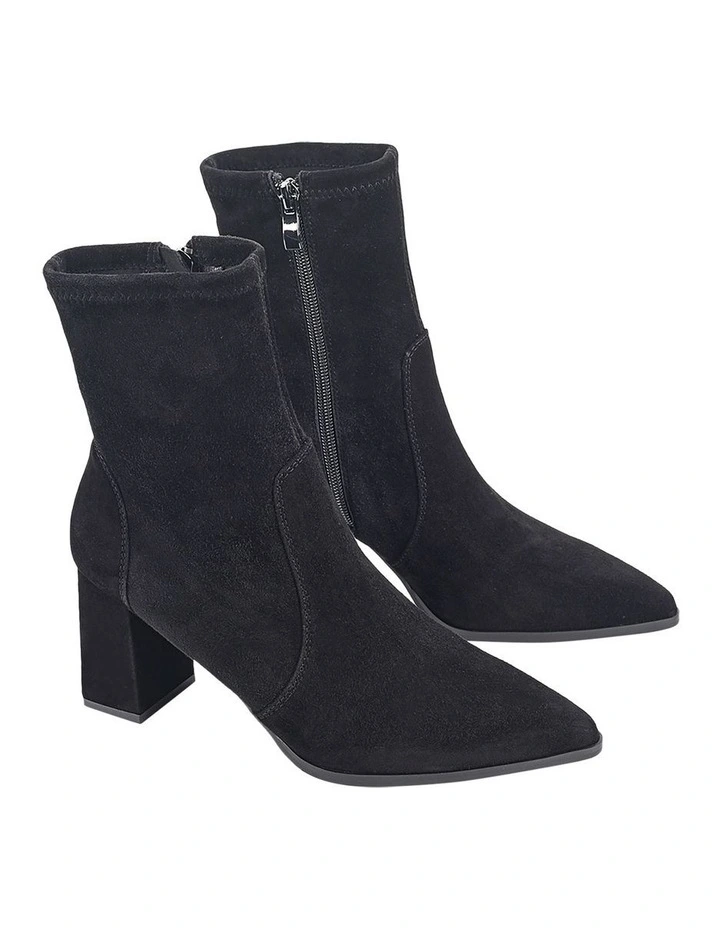 Hope Ankle Boots in Black Suede image 2