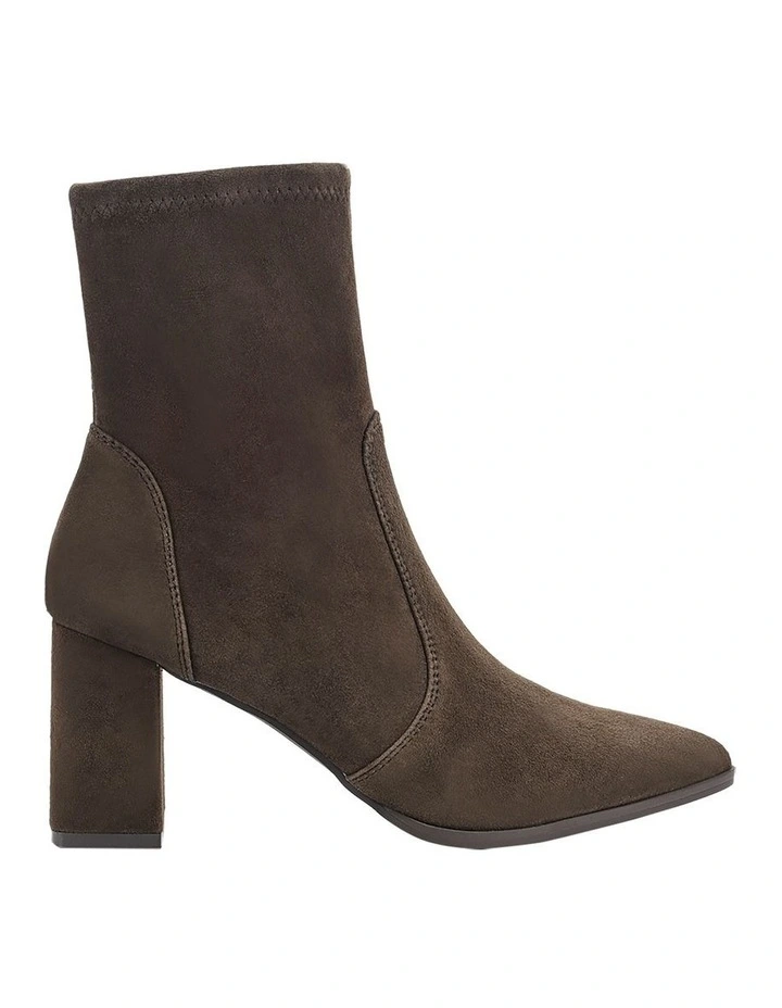 Hope Ankle Boots in Chocolate Brown Suede image 1